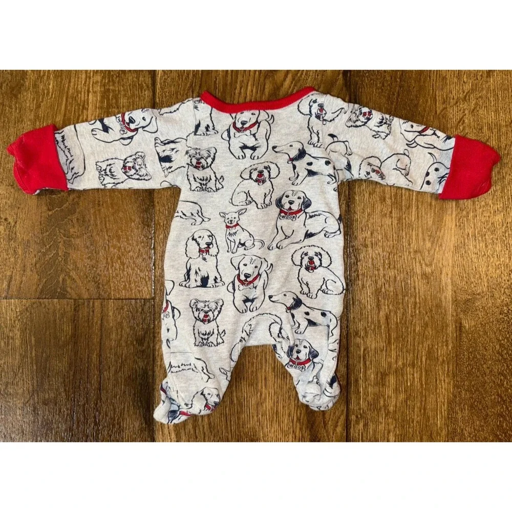 Preemie Baby Boy Sleeper Outfit Romper Zipper Cotton Reborn Doll Animal‎ Dogs